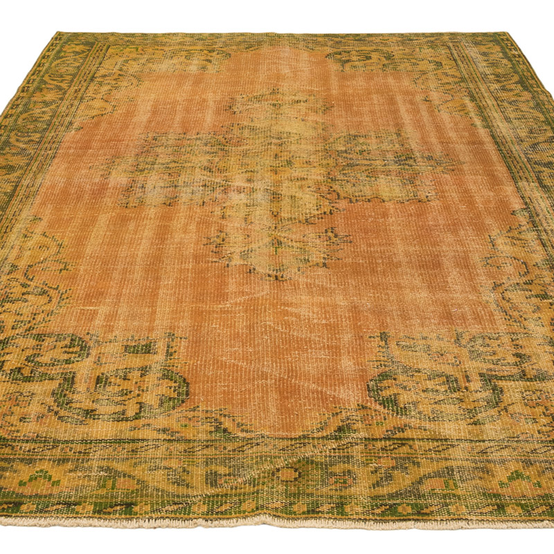 Over-dyed Vintage Hand-Knotted Turkish Rug - 6'  x 9'  (72" x 108") - K0083666