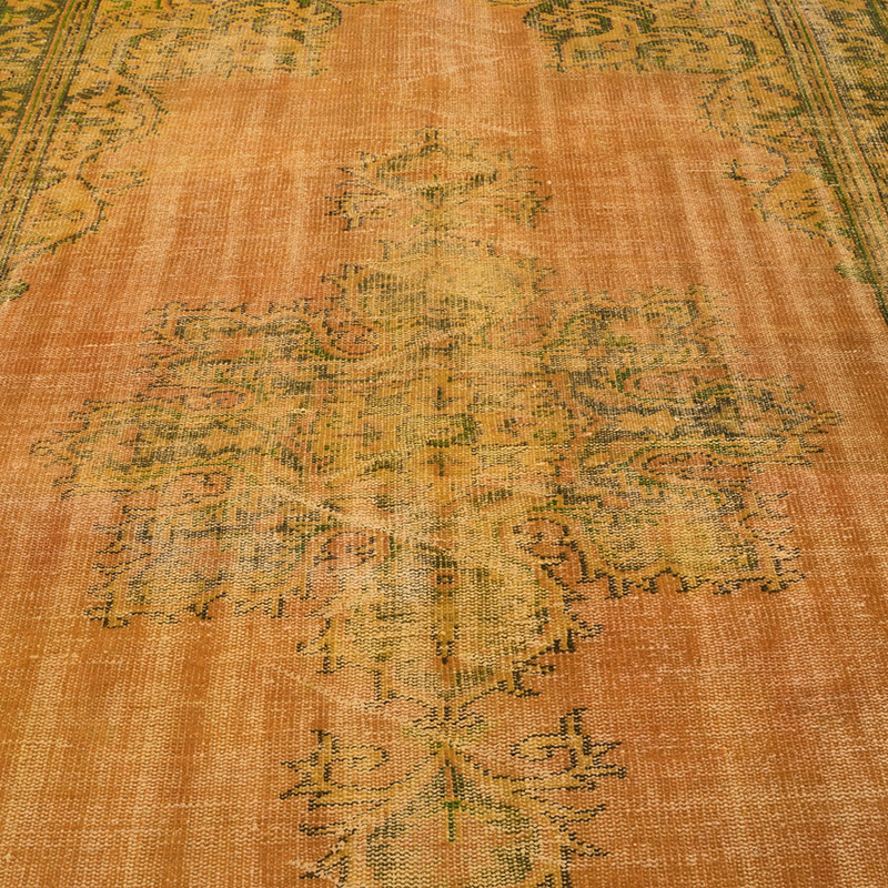 Over-dyed Vintage Hand-Knotted Turkish Rug - 6'  x 9'  (72" x 108") - K0083666