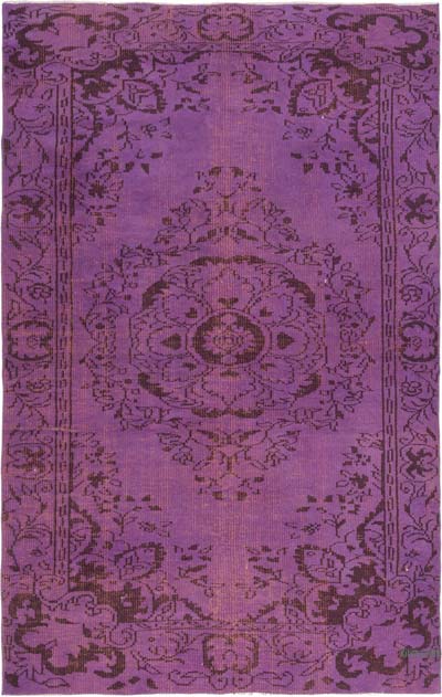 Alfombra Turca Vintage Sobre-teñida - 155 cm x 245 cm