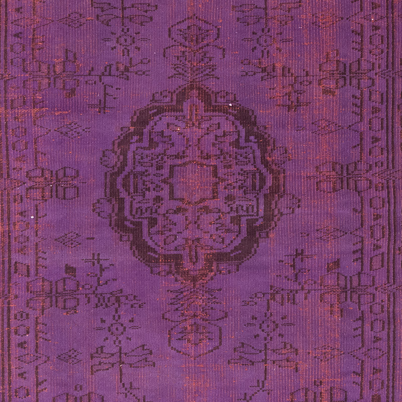 Over-dyed Vintage Hand-Knotted Turkish Rug - 6' 1" x 9' 5" (73" x 113") - K0083670