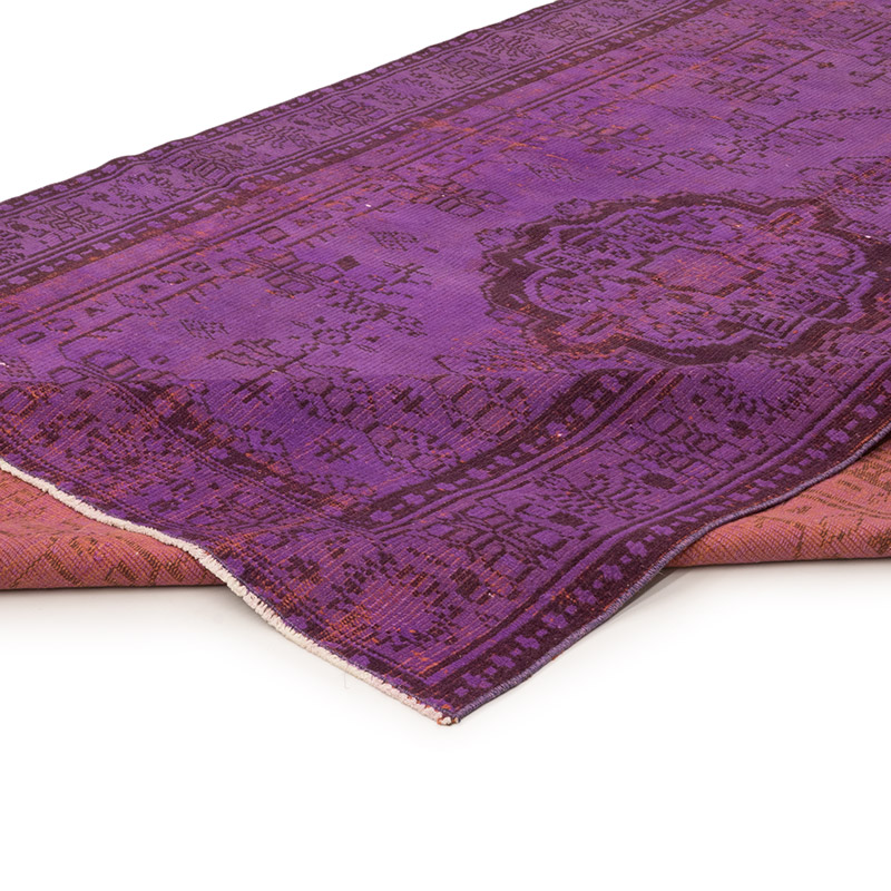 Over-dyed Vintage Hand-Knotted Turkish Rug - 6' 1" x 9' 5" (73" x 113") - K0083670