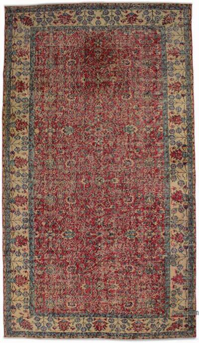 Vintage Turkish Hand-Knotted Rug - 5' 3" x 9' 4" (63" x 112")
