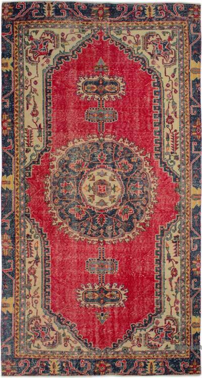 Alfombra Vintage Turca Anudada a Mano - 155 cm x 293 cm