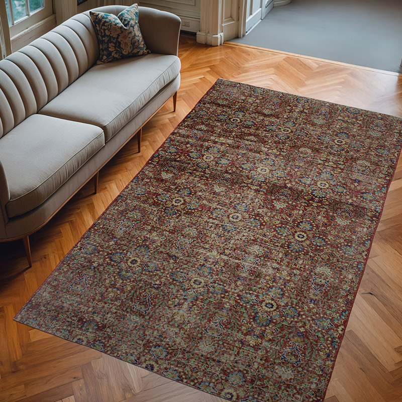 Alfombra Vintage Turca Anudada a Mano - 167 cm x 280 cm - K0083682