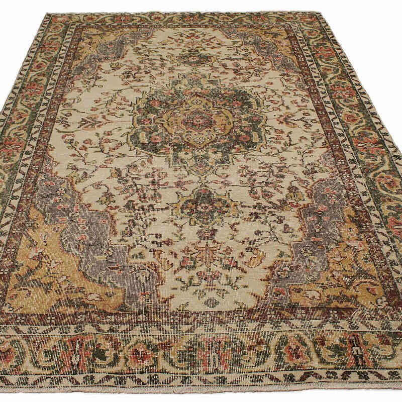 Vintage Turkish Hand-Knotted Rug - 5' 6" x 8' 9" (66" x 105") - K0083685