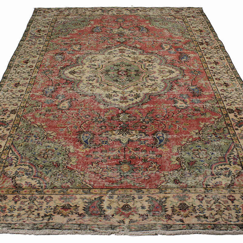 Alfombra Vintage Turca Anudada a Mano - 173 cm x 284 cm - K0083686