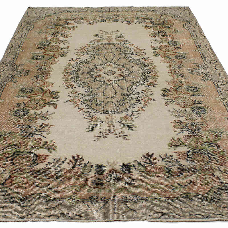 Vintage Turkish Hand-Knotted Rug - 5' 7" x 9' 3" (67" x 111") - K0083691