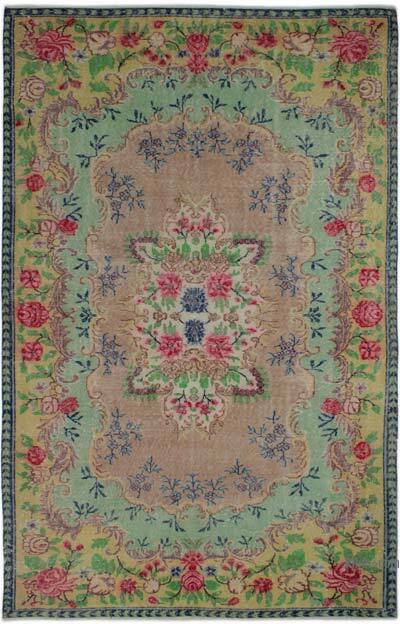 Vintage Turkish Hand-Knotted Rug - 5' 11" x 9' 10" (71" x 118")