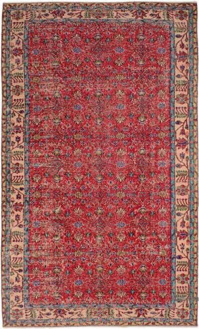 Vintage Turkish Hand-Knotted Rug - 5' 7" x 9' 4" (67" x 112")