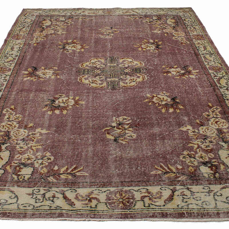Vintage Turkish Hand-Knotted Rug - 6' 3" x 8' 11" (75" x 107") - K0083708