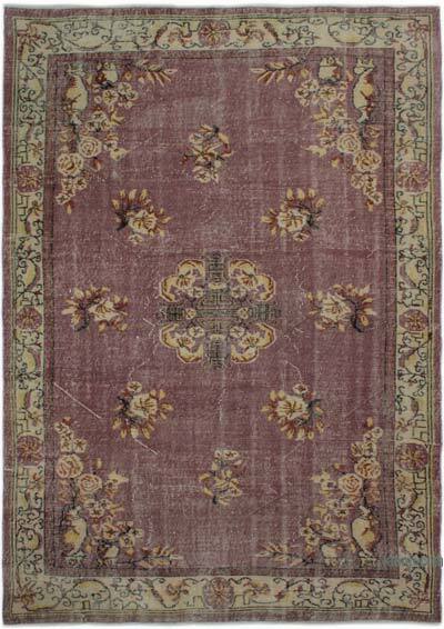 Vintage Turkish Hand-Knotted Rug - 6' 3" x 8' 11" (75" x 107")