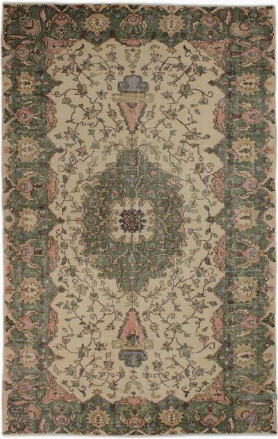 Vintage Turkish Hand-Knotted Rug - 5' 6" x 8' 10" (66" x 106")