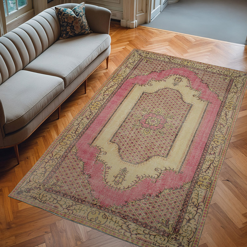 Alfombra Vintage Turca Anudada a Mano - 165 cm x 275 cm - K0083722