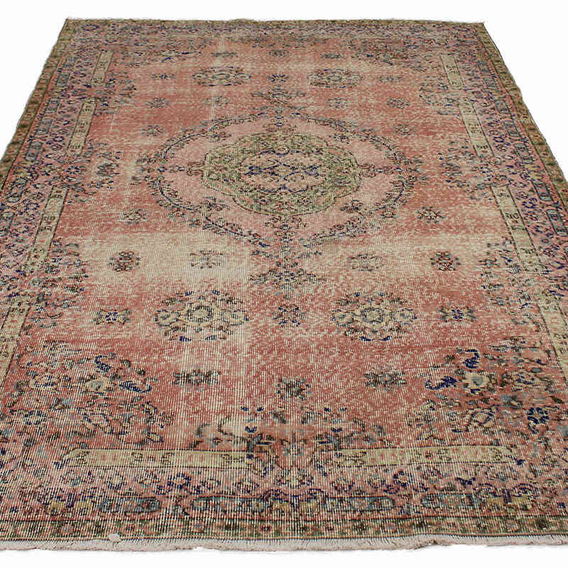 Alfombra Vintage Turca Anudada a Mano - 170 cm x 260 cm - K0083725