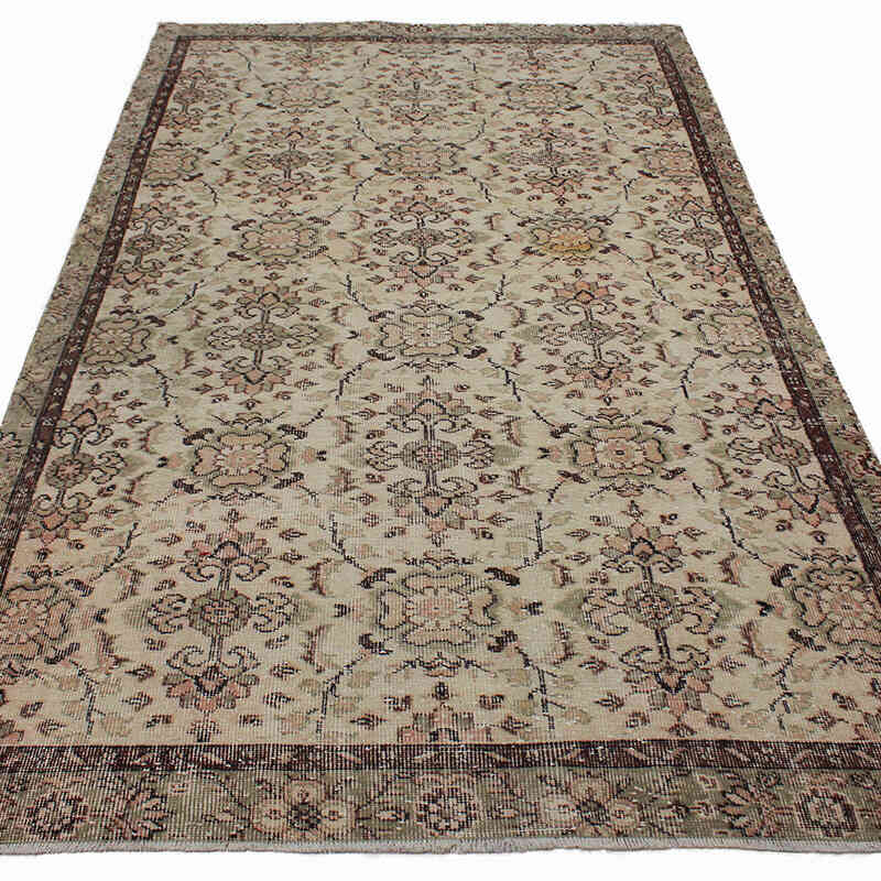Vintage Turkish Hand-Knotted Rug - 5'  x 8' 9" (60" x 105") - K0083727