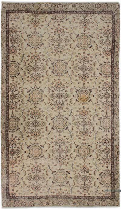 Vintage Turkish Hand-Knotted Rug - 5'  x 8' 9" (60" x 105")