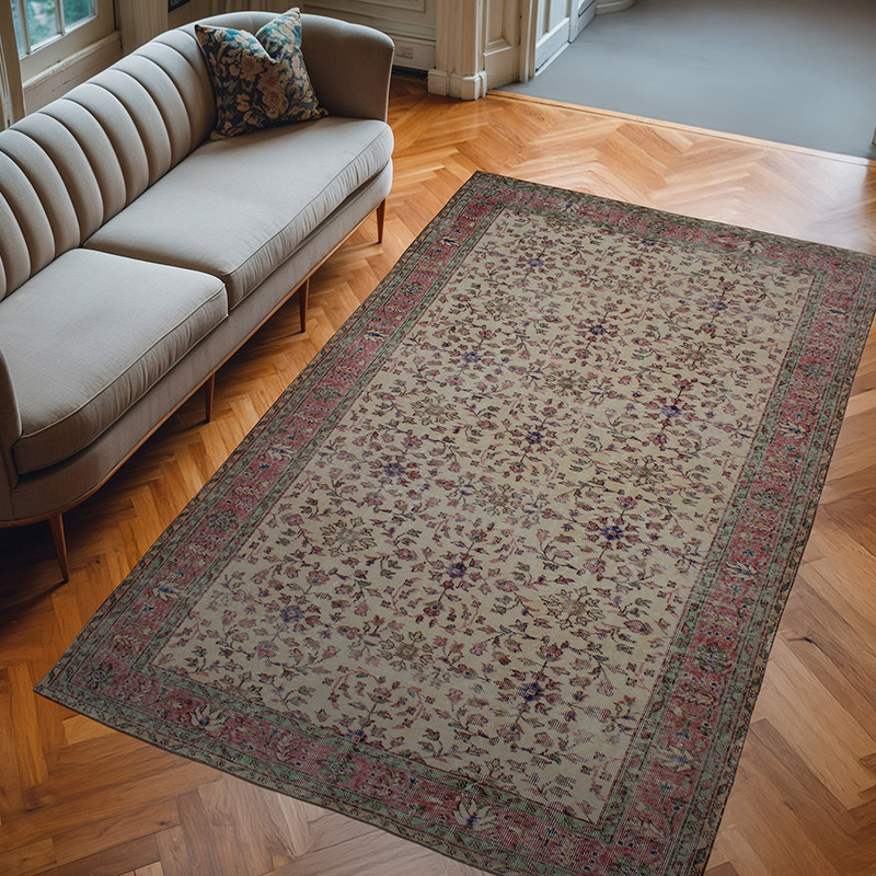 El Dokuma Vintage Halı - 172 cm x 284 cm - K0083738