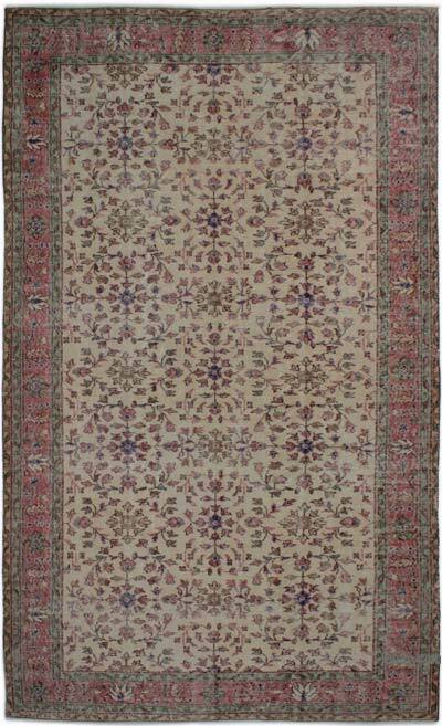 Vintage Turkish Hand-Knotted Rug - 5' 8" x 9' 4" (68" x 112")