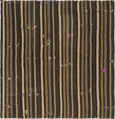 Vintage Anatolian Kilim Rug - 7' 9" x 7' 9" (93" x 93")
