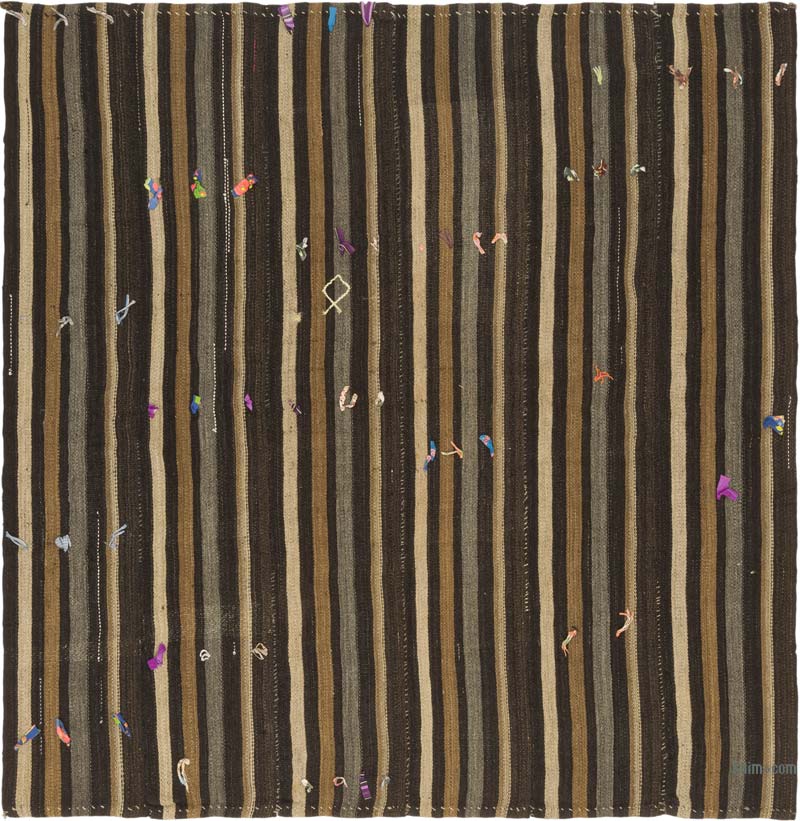 Vintage Anatolian Kilim Rug - 7' 9" x 7' 9" (93" x 93") - K0083742