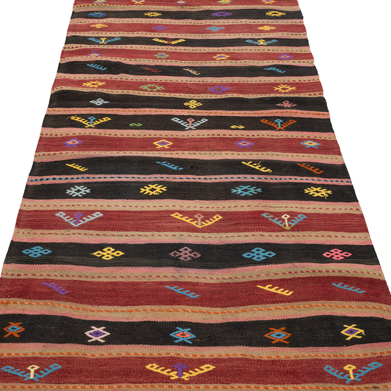Corredor Vintage Anatolian Kilim - 107 cm x 376 cm - K0083750