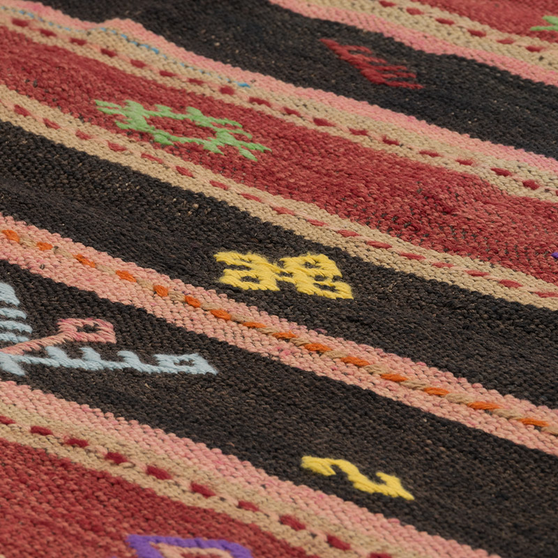 Corredor Vintage Anatolian Kilim - 107 cm x 376 cm - K0083750