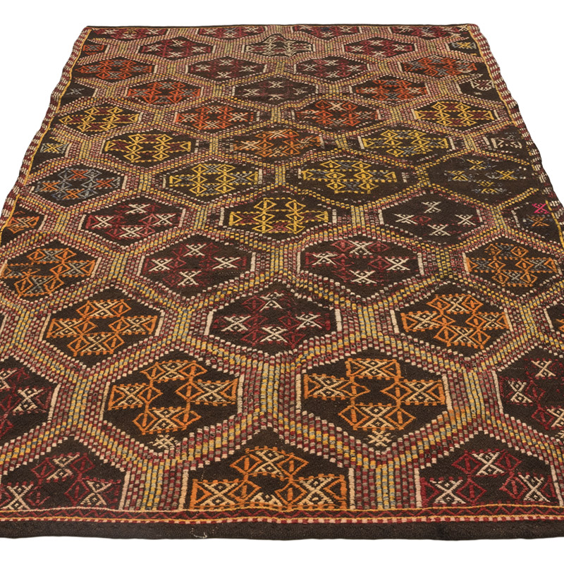 Vintage Anatolian Jijim Rug - 4' 10" x 9' 4" (58" x 112") - K0083751