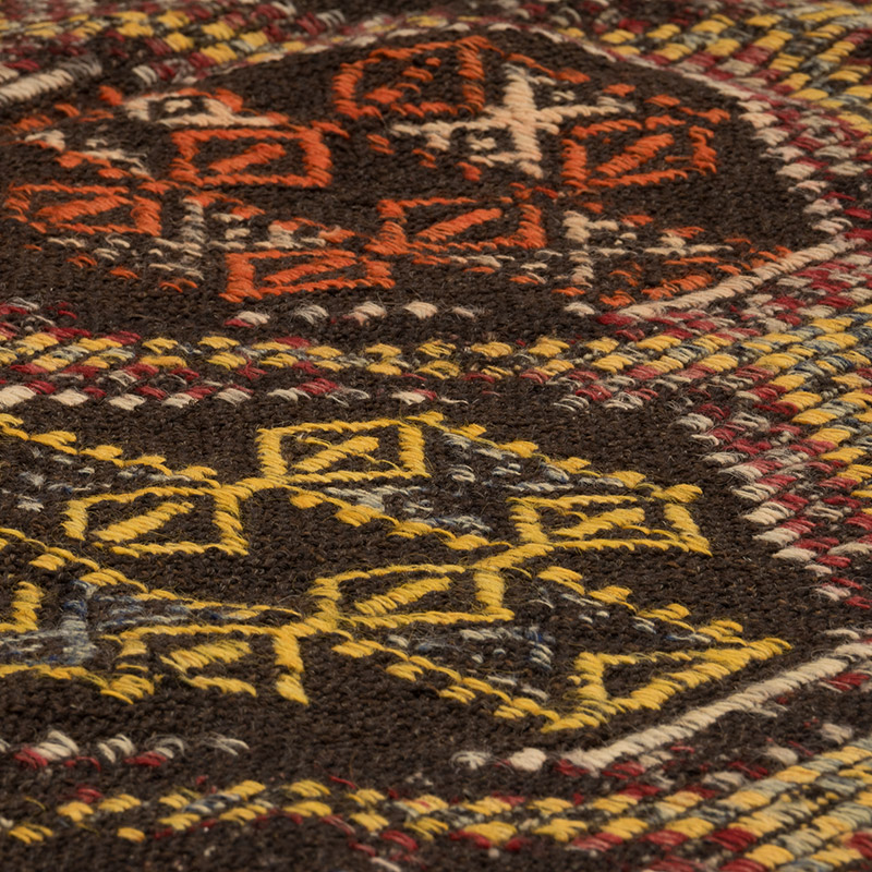 Vintage Anatolian Jijim Rug - 4' 10" x 9' 4" (58" x 112") - K0083751
