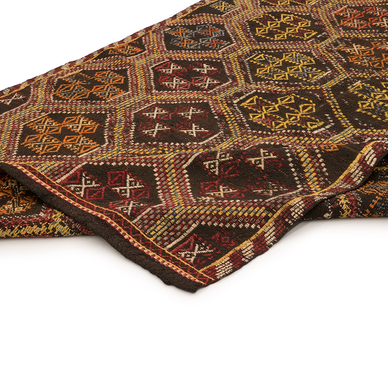Vintage Anatolian Jijim Rug - 4' 10" x 9' 4" (58" x 112") - K0083751