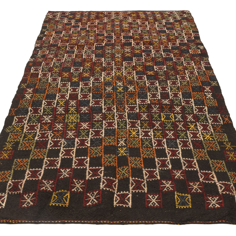 Vintage Anatolian Jijim Rug - 4'  x 9' 1" (48" x 109") - K0083752