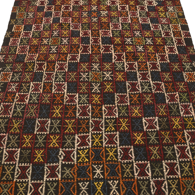 Vintage Anatolian Jijim Rug - 4'  x 9' 1" (48" x 109") - K0083752