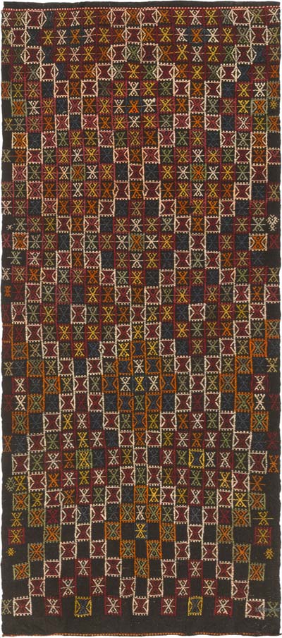 Vintage Anatolian Jijim Rug - 4'  x 9' 1" (48" x 109")