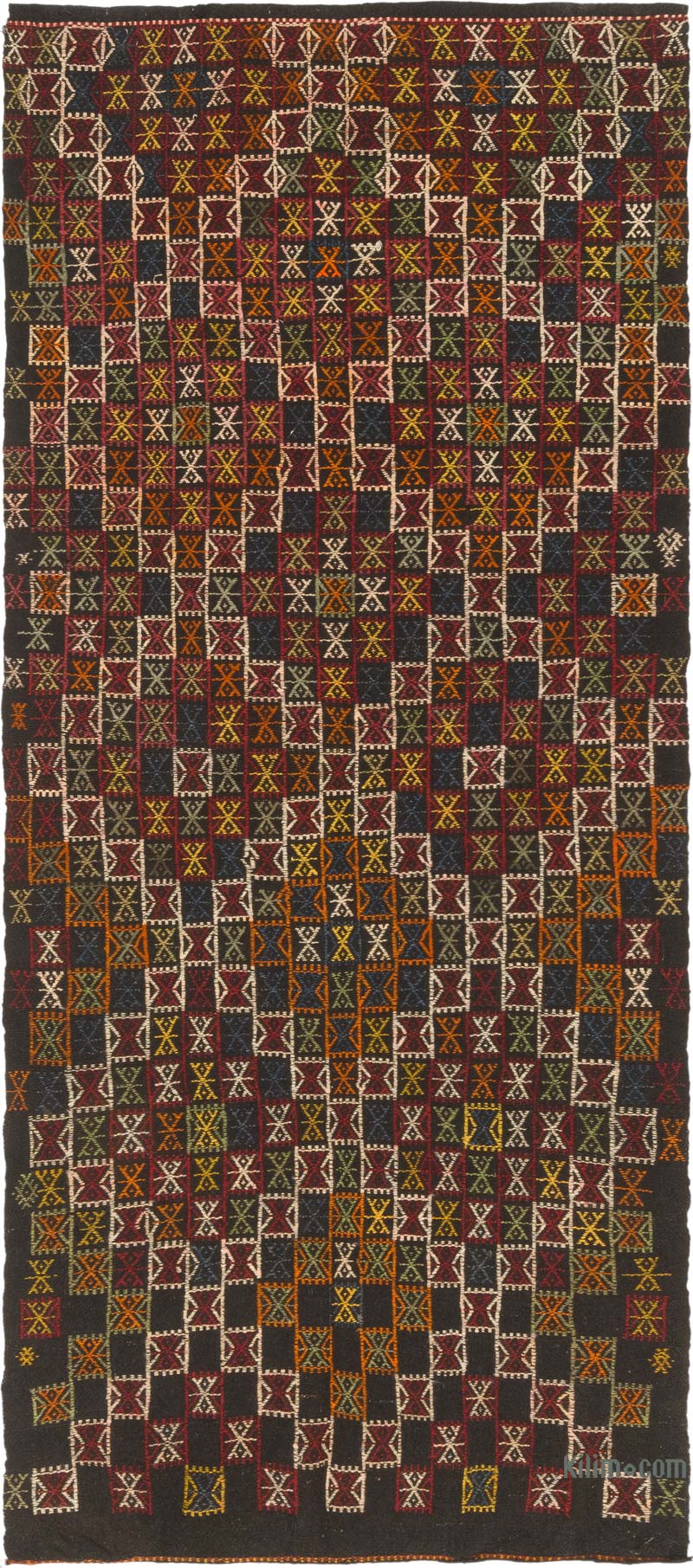 Vintage Anatolian Jijim Rug - 4'  x 9' 1" (48" x 109") - K0083752