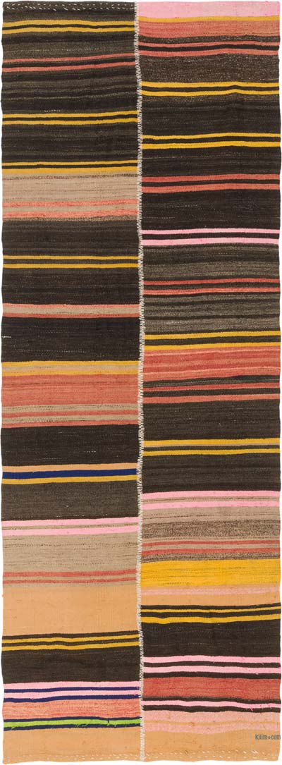 Vintage Anatolian Kilim Rug - 3' 11" x 10' 10" (47" x 130")