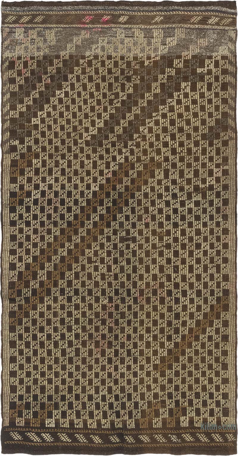 Vintage Anatolian Jijim Rug - 4' 8" x 8' 11" (56" x 107") - K0083757