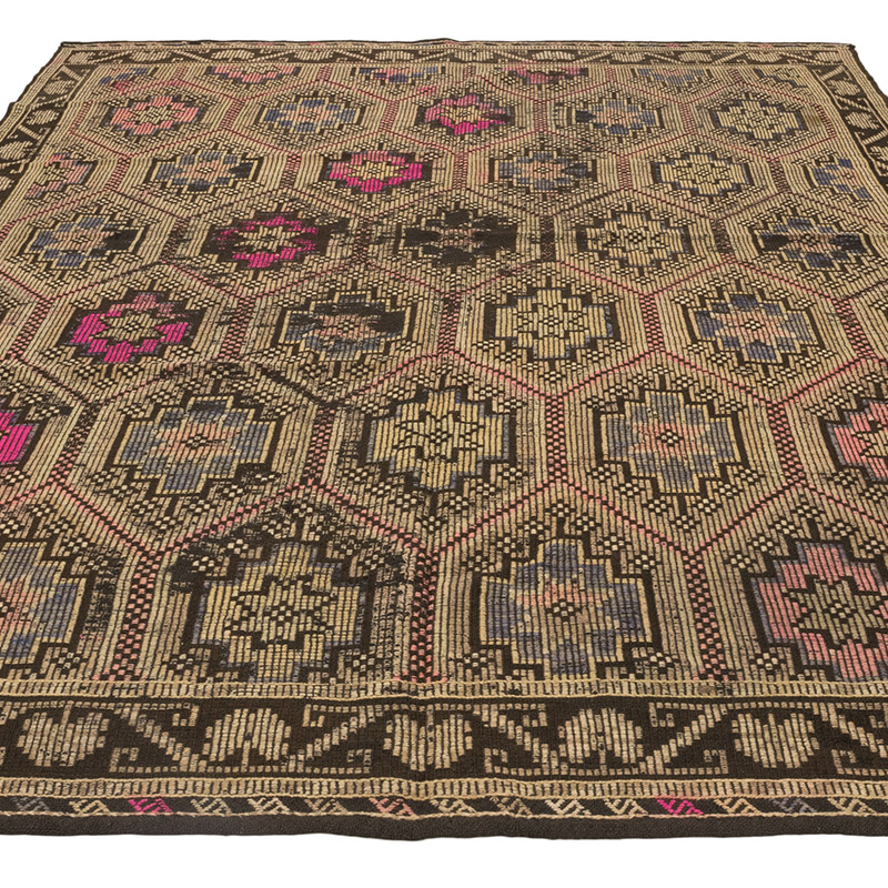 Vintage Anatolian Jijim Rug - 7' 4" x 8' 8" (88" x 104") - K0083758