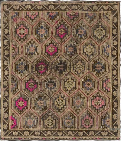 Vintage Anatolian Jijim Rug - 7' 4" x 8' 8" (88" x 104")