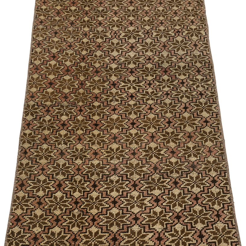 Pasillo Vintage Turco Anudado a Mano - 61 cm x 279 cm - K0083764
