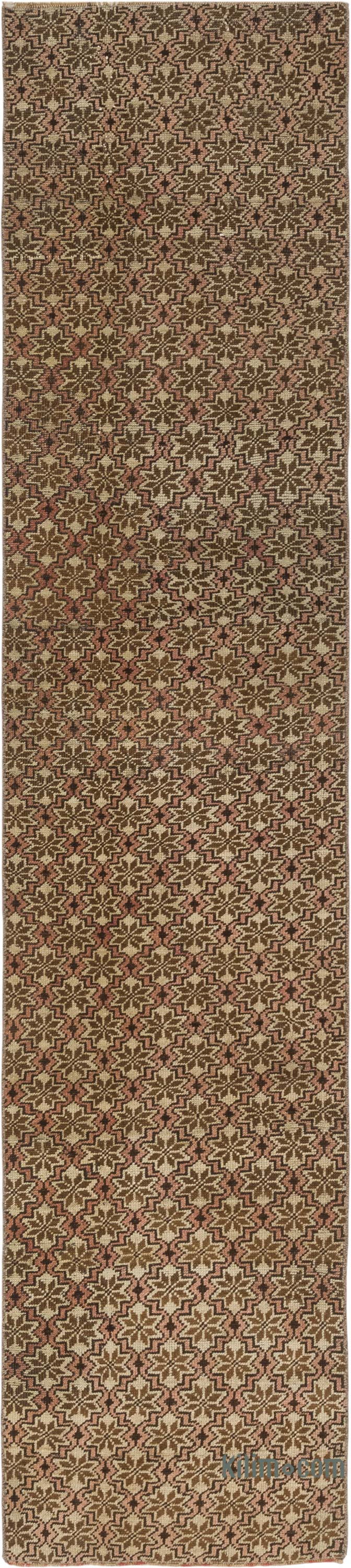 Pasillo Vintage Turco Anudado a Mano - 61 cm x 279 cm - K0083764