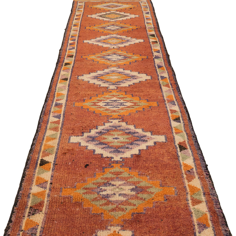 Vintage Tribal Runner Rug - 2' 11" x 13'  (35" x 156") - K0083768