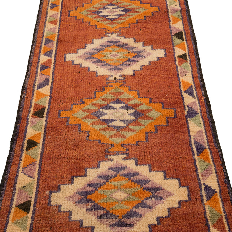 Vintage Tribal Runner Rug - 2' 11" x 13'  (35" x 156") - K0083768