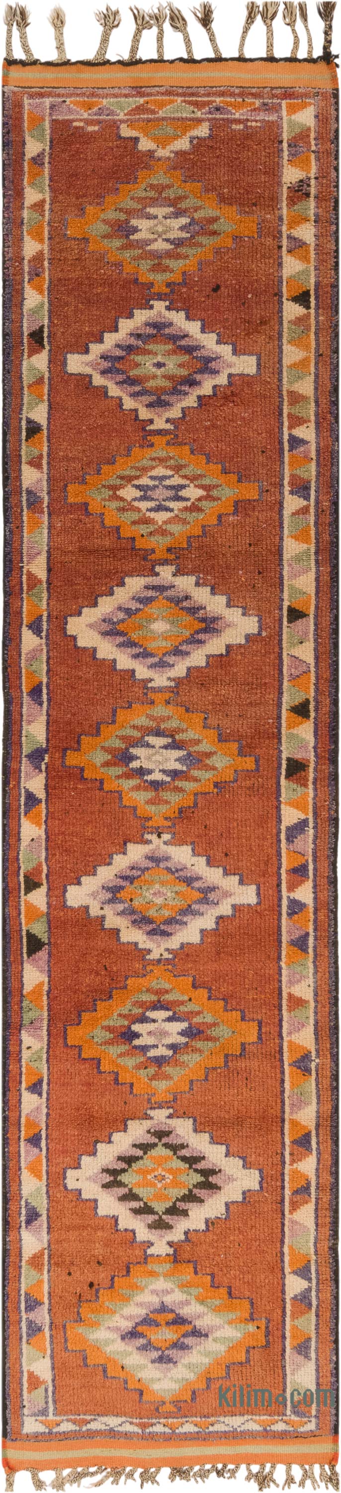 Vintage Tribal Runner Rug - 2' 11" x 13'  (35" x 156") - K0083768