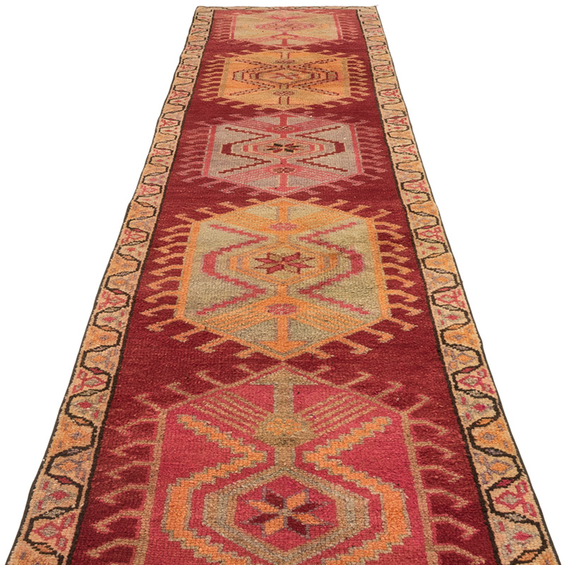 Vintage Tribal Runner Rug - 2' 11" x 14' 2" (35" x 170") - K0083769