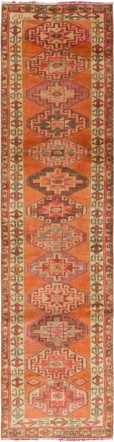 Vintage Tribal Runner Rug - 2' 7" x 9' 11" (31" x 119")