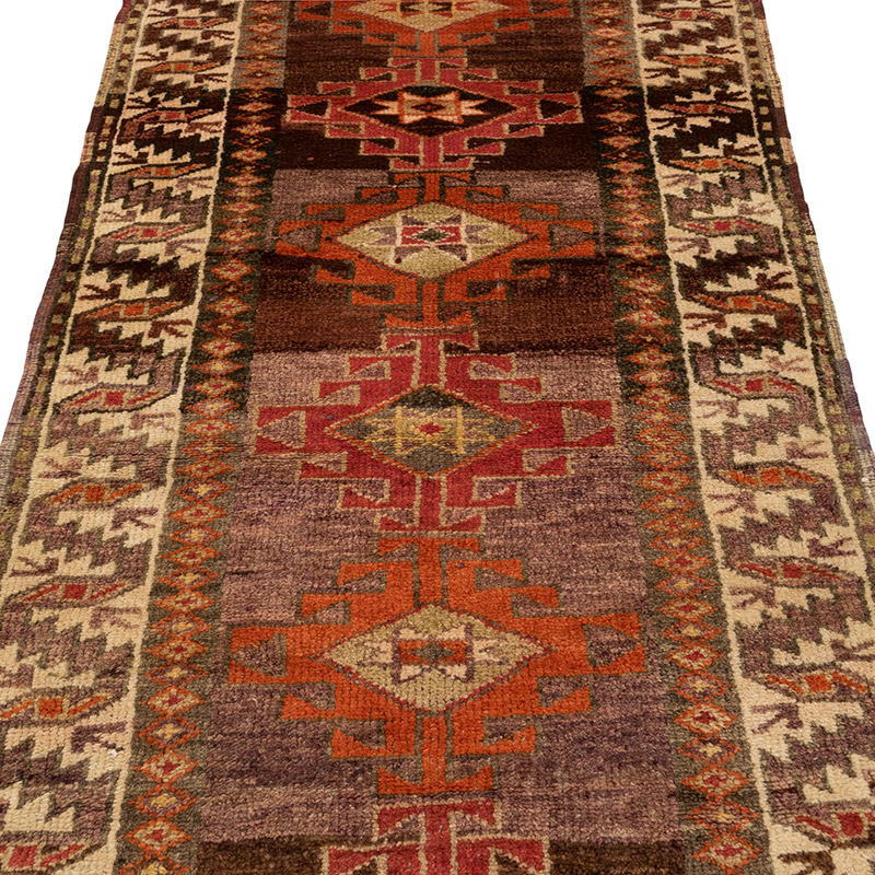 Vintage Tribal Runner Rug - 3' 3" x 11' 9" (39" x 141") - K0083772
