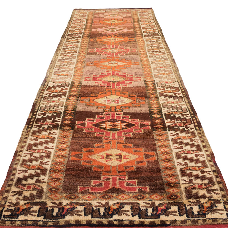 Vintage Tribal Runner Rug - 3' 3" x 11' 9" (39" x 141") - K0083772