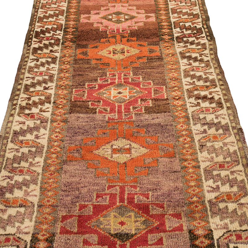 Vintage Tribal Runner Rug - 3' 3" x 11' 9" (39" x 141") - K0083772