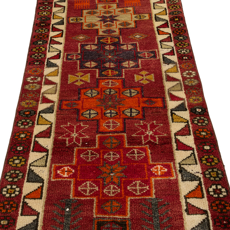 Alfombra Vintage de pasillo - 83 cm x 351 cm - K0083774