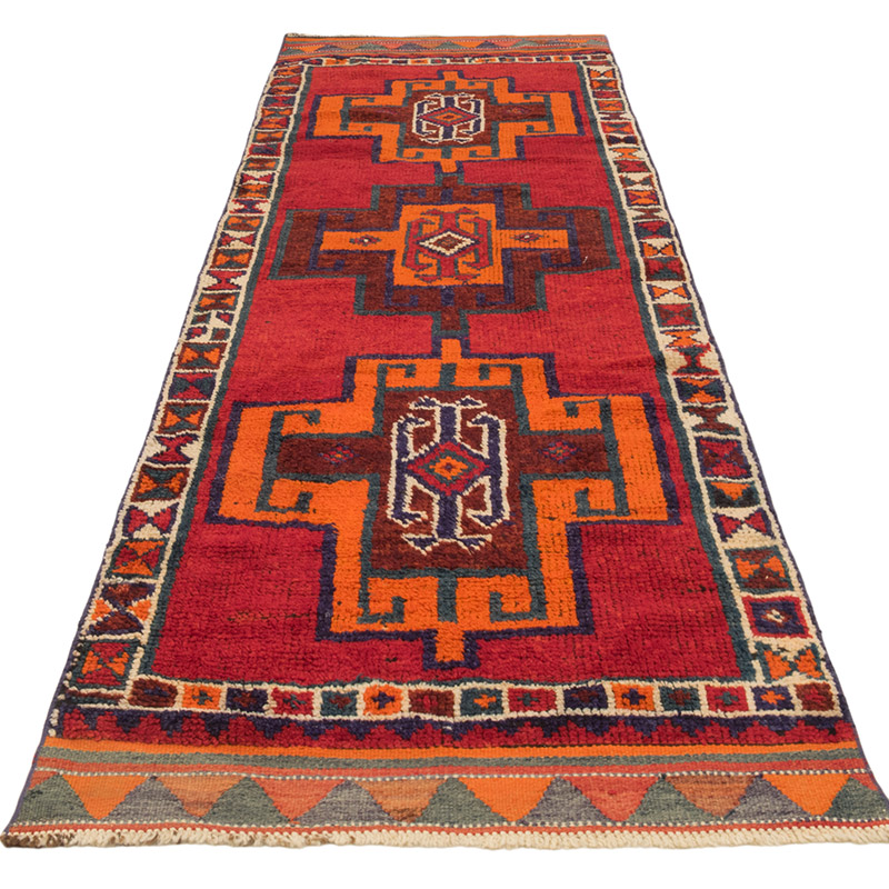 Vintage Tribal Runner Rug - 3' 1" x 10' 3" (37" x 123") - K0083775