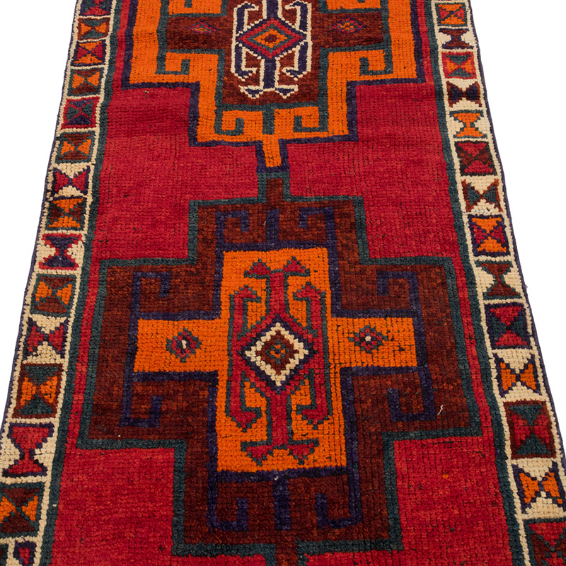 Vintage Tribal Runner Rug - 3' 1" x 10' 3" (37" x 123") - K0083775